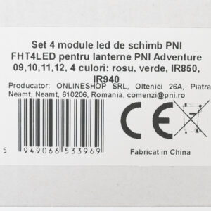 4 atsarginių LED modulių rinkinys PNI FHT4LED, skirtas žibintuvėliams PNI Adventure 09, 10, 11, 12, 4 spalvos: raudona, žalia, IR850, IR940 - Image 2