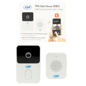 PNI Safe House IDB12 vaizdo durų skambutis, WiFi, naktinis matymas, IP54, integruota baterija, valdymas per Tuya programėlę - Image 2