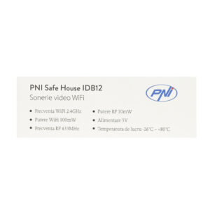 PNI Safe House IDB12 vaizdo durų skambutis, WiFi, naktinis matymas, IP54, integruota baterija, valdymas per Tuya programėlę - Image 13