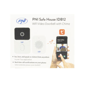 PNI Safe House IDB12 vaizdo durų skambutis, WiFi, naktinis matymas, IP54, integruota baterija, valdymas per Tuya programėlę - Image 14