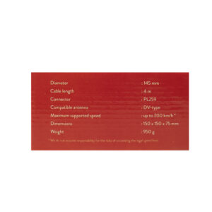 Magnetinis pagrindas PNI 145/DV 145mm su 4m kabeliu ir PL259 jungtimi - Image 8