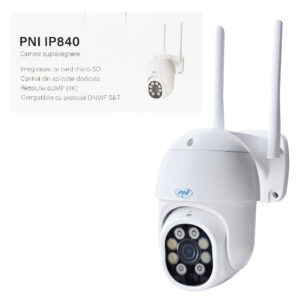 PNI IP840 belaidė vaizdo stebėjimo kamera, WiFi, PTZ, 8MP 4K, micro SD lizdas, autonominė, AI funkcijos, ONVIF - Image 3