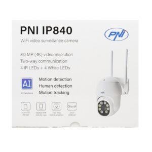 PNI IP840 belaidė vaizdo stebėjimo kamera, WiFi, PTZ, 8MP 4K, micro SD lizdas, autonominė, AI funkcijos, ONVIF - Image 11