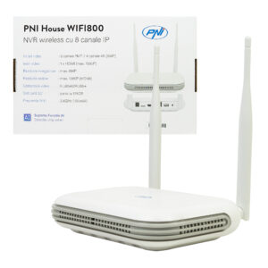 Belaidis NVR PNI House WIFI800, 8 kanalų 5MP ir 4 kanalų 4K (8MP), balso pranešimas