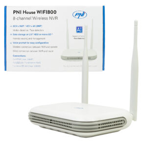 Belaidis NVR PNI House WIFI800, 8 kanalų 5MP ir 4 kanalų 4K (8MP), balso pranešimas - Image 2