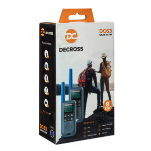 Nešiojama PMR radijo stotelė PNI Decross DC63 mėlyna, 446MHz, 0.5W, 16 kanalų, 1000mAh NiMH, IPx4, 2 vienetų komplektas - Image 5