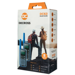 Nešiojama PMR radijo stotelė PNI Decross DC63 mėlyna, 446MHz, 0.5W, 16 kanalų, 1000mAh NiMH, IPx4, 2 vienetų komplektas - Image 6