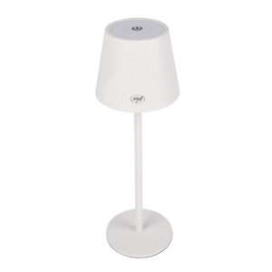 PNI LT04W stalinė lempa su LED 2.5W, baterija 1200 mAh, įkrovimas per USB-C, 150 liumenų, šilta balta šviesa 3000K, spalva balta