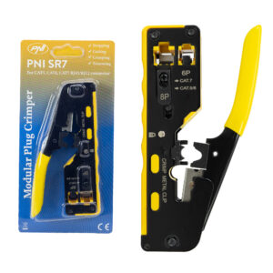 PNI SR7 replės kabelių kirpimui, izoliacijos nuėmimui ir RJ12, RJ45 CAT5, CAT6, CAT7, CAT8 jungčių užspaudimui - Image 2