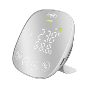 Oro kokybės ir anglies dioksido (CO2) jutiklis PNI SafeHouse HS291 su „Wi-Fi“, valdymas per „Tuya Smart“ programėlę, CO2 stebėjimas, temperatūros, drėgmės, datos ir laiko rodymas, nustatymų meniu, atsarginė baterija, garsinis ir vaizdinis signalas - Image 3