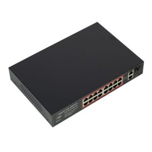 POE komutatorius PNI SWPOE162, 16 POE 100 Mbps prievadų, 2 UP Link 1000 Mbps prievadai, 1 SFP 1000 Mbps prievadas, 240W, AI Extend funkcija iki 250 m, 4kV apsauga nuo žaibo - Image 4