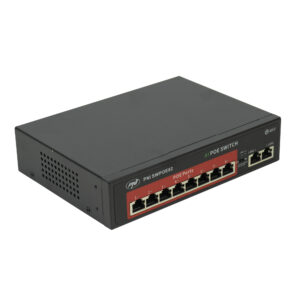 POE komutatorius PNI SWPOE82, 8 POE 100 Mbps prievadai ir 2 UP Link 100 Mbps prievadai, 120W, AI Extend funkcija iki 250m, 4kV apsauga nuo žaibo - Image 5