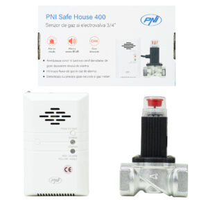 PNI Safe House 400 dujų jutiklio ir 3/4 colio solenoidinio vožtuvo komplektas, garsinis ir šviesos signalas, 85dB, aptinka gamtines dujas, metano dujas (CH4) - Image 3