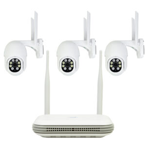 PNI House WiFi800 belaidžio vaizdo stebėjimo rinkinys su NVR įrašymo įrenginiu ir 3 lauko kameromis PNI IP840, 8MP, 4K, IP65