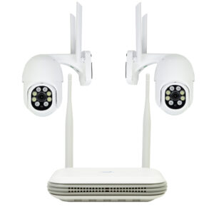 PNI House WiFi800 NVR belaidžio vaizdo stebėjimo rinkinys ir 2 lauko PNI IP840 kameros, 8MP, 4K, IP65