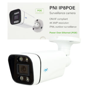 PNI IP8POE 4K 8MP vaizdo stebėjimo kamera