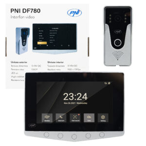 PNI DF780 vaizdo domofonas su 1 monitoriumi, 7 colių 1080p jutikliniu ekranu, kortelės lizdu, IP65, palaiko nuoseklųjį 4 monitorių, 2 išorinių blokų ir 2 vaizdo stebėjimo kamerų prijungimą - Image 4