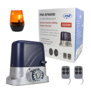 PNI AP800D vartų automatikos komplektas, variklis, fotoelementai, nuotolinio valdymo pultas, lempa, 230V, 1100 N ir 800KG stumdomiems vartams - Image 13