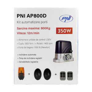 PNI AP800D vartų automatikos komplektas, variklis, fotoelementai, nuotolinio valdymo pultas, lempa, 230V, 1100 N ir 800KG stumdomiems vartams - Image 14