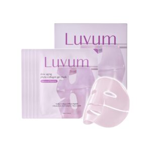 LUVUM Slow Aging Phyto Collagen Gel Mask hidrogelinė veido kaukė 5 vnt. - su kolagenu ir peptidais