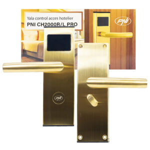 PNI CH2000R PRO Gold viešbučio durų užraktas su kortelių skaitytuvu, atidaromas į dešinę pusę - Image 4