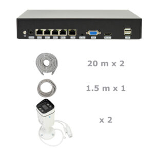 Vaizdo stebėjimo rinkinys NVR POE PNI House IP810, 2 PNI IP8POE kameros, 8MP ir pridedami kabeliai - Image 2