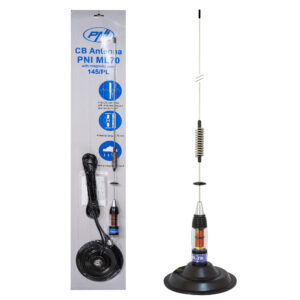 Dėžė 20 vienetų CB antenų PNI ML70, ilgis 70 cm, 26-30 MHz, 200 W, magnetas 145 mm pridedamas
