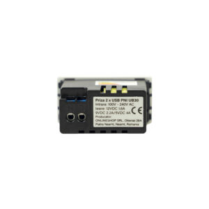 Dvigubas USB lizdas PNI UB30, 5V, 2.4A, modulinis, įmontuojamas - Image 2
