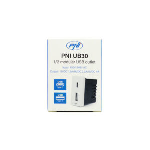 Dvigubas USB lizdas PNI UB30, 5V, 2.4A, modulinis, įmontuojamas - Image 3