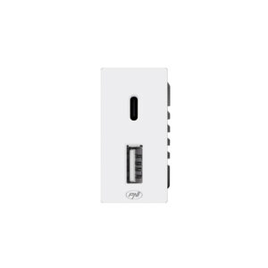 Dvigubas USB lizdas PNI UB30, 5V, 2.4A, modulinis, įmontuojamas - Image 6