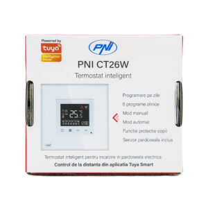 Išmanusis termostatas PNI CT26W WiFi elektriniam grindiniam šildymui arba siurblių grupei, montuojamas į sieną, grindų jutiklis pridedamas, 10A, montuojamas į sieną - Image 5
