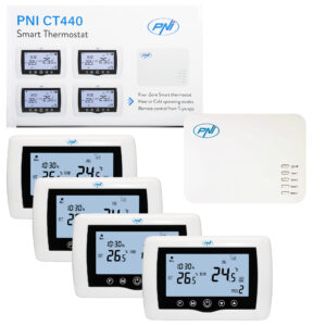 Išmanusis termostatas PNI CT440 belaidis, su WiFi, 4 zonų valdymas internetu, šildymo sistemoms, siurbliams, solenoidiniams vožtuvams, TuyaSmart APP - Image 2