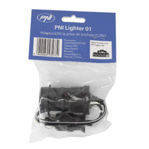 DIN adapteris į EURO cigarečių degiklio lizdą PNI Lighter 01 su ilginamuoju laidu, 12V/24V