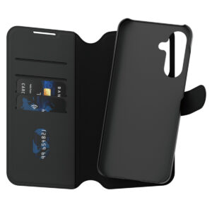 CARE by PanzerGlass Tango 2-in-1 dėklas su pinigine ir MagSafe palaikymu, skirtas Samsung Galaxy A56 – juodas