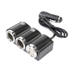 Automobilinis cigarečių degiklio skirstytuvas PNI Lighter 20 12V/24V 2 išvestys, 2 x USB, LED indikatorius - Image 3