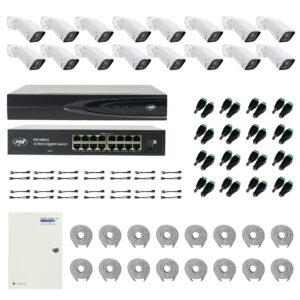 PNI House IP816 NVR rinkinys su 16 PNI IP740 4MP kamerų, maitinimo šaltiniu, komutatoriumi, kabeliais, kištukais ir skirstytuvais - Image 10