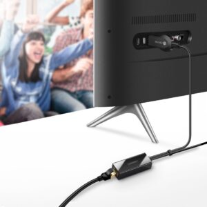 Ugreen 30985 išorinė tinklo plokštė, skirta Chromecast su micro USB / USB-A jungtimis 100Mb/s 1m – juoda - Image 3