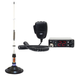 PNI Escort HP 5500 CB radijo stotelė su CB PNI ML70 antena, 70 cm, su pridedamu 145 mm magnetiniu pagrindu