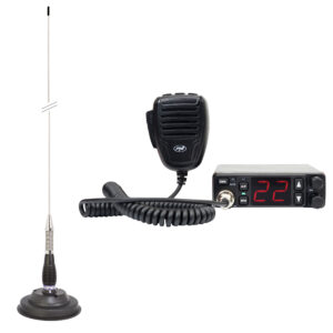 PNI Escort HP 5500 CB radijo stotelė ir CB PNI ML100 antena, ilgis 100 cm, su pridedamu magnetiniu pagrindu