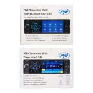 Automobilinis MP5 grotuvas PNI Clementine 9550 1DIN, 4 colių ekranas, 50Wx4, „Bluetooth“, FM radijas, „Carplay“, RDS funkcija - Image 3