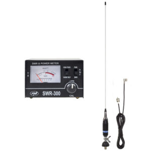 PNI S9 CB antena, 120 cm, su „butterfly“ tipo laikikliu, 4 m RG58 kabeliu ir PNI SWR-300 reflektometru SWR matavimui