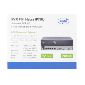 NVR POE PNI House IP710J, 10 kanalų 4K 8MP, 4 kanalai POE ir 6 kanalai IP su PNI POE arba įprastu komutatoriumi H.265 - Image 9