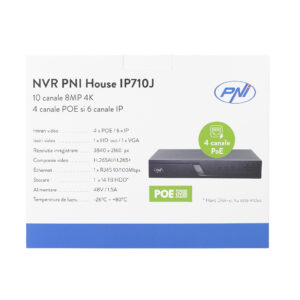 NVR POE PNI House IP710J, 10 kanalų 4K 8MP, 4 kanalai POE ir 6 kanalai IP su PNI POE arba įprastu komutatoriumi H.265 - Image 10