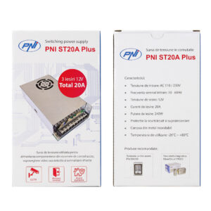 Perjungiamas įtampos šaltinis PNI ST20A Plus 12V 20A stabilizuotas stebėjimo sistemoms - Image 2
