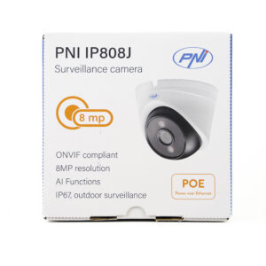 Vaizdo stebėjimo kamera PNI IP808J, POE, 8MP, 2.8mm, skirta naudoti lauke, balta - Image 4
