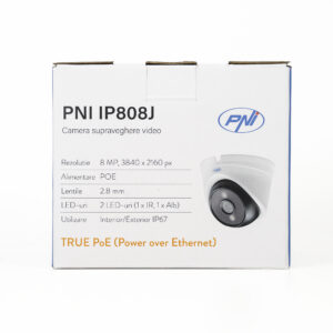 Vaizdo stebėjimo kamera PNI IP808J, POE, 8MP, 2.8mm, skirta naudoti lauke, balta - Image 5