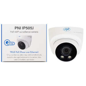 Vaizdo stebėjimo kamera PNI IP505J POE, 5MP, kupolinė, 2.8mm, skirta naudoti lauke, balta - Image 2