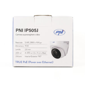 Vaizdo stebėjimo kamera PNI IP505J POE, 5MP, kupolinė, 2.8mm, skirta naudoti lauke, balta - Image 9