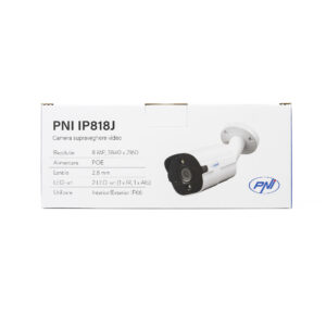 Vaizdo stebėjimo kamera PNI IP818J, POE, cilindrinė 8MP, 2.8mm, skirta naudoti lauke, balta - Image 7