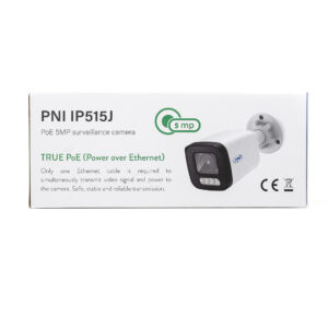 PNI IP515J POE vaizdo stebėjimo kamera, bullet 5MP, 2.8mm, skirta naudoti lauke, dvipusis garsas, balta - Image 6